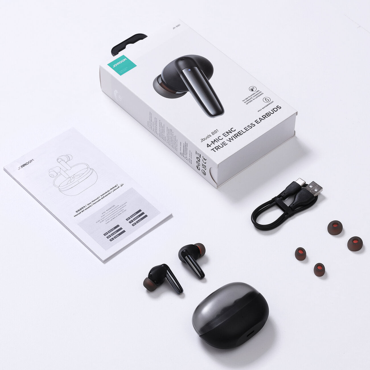 Безжични слушалки Bluetooth Joyroom JR-BB1, TWS, Черен