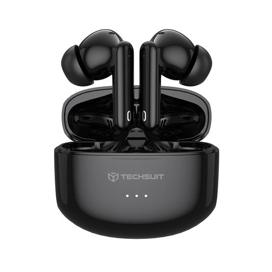 Handsfree Bluetooth Techsuit CW1 Audira Pro, TWS, ANC, Черен
