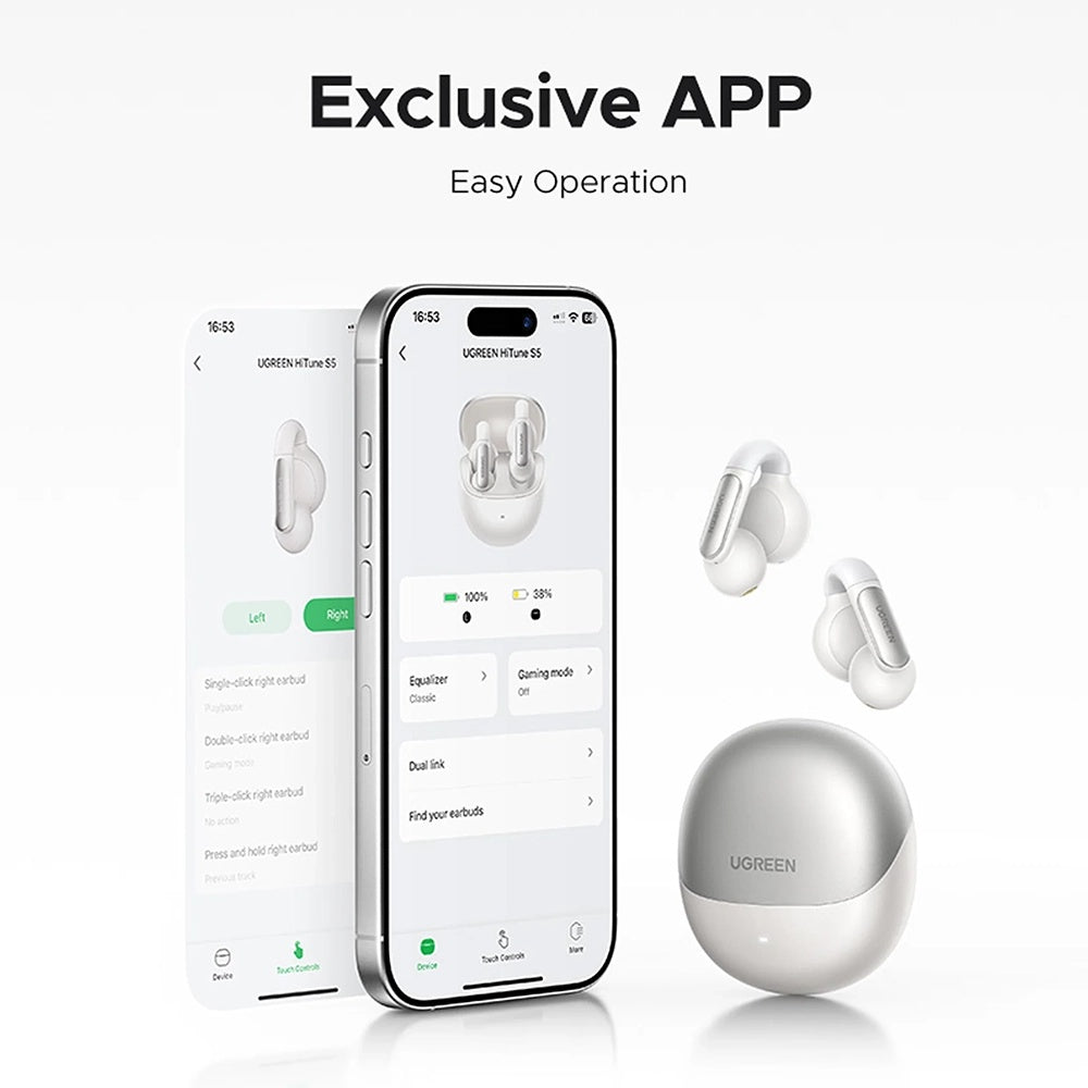 Handsfree Bluetooth UGREEN HiTune S5 True WS210, TWS, Бял