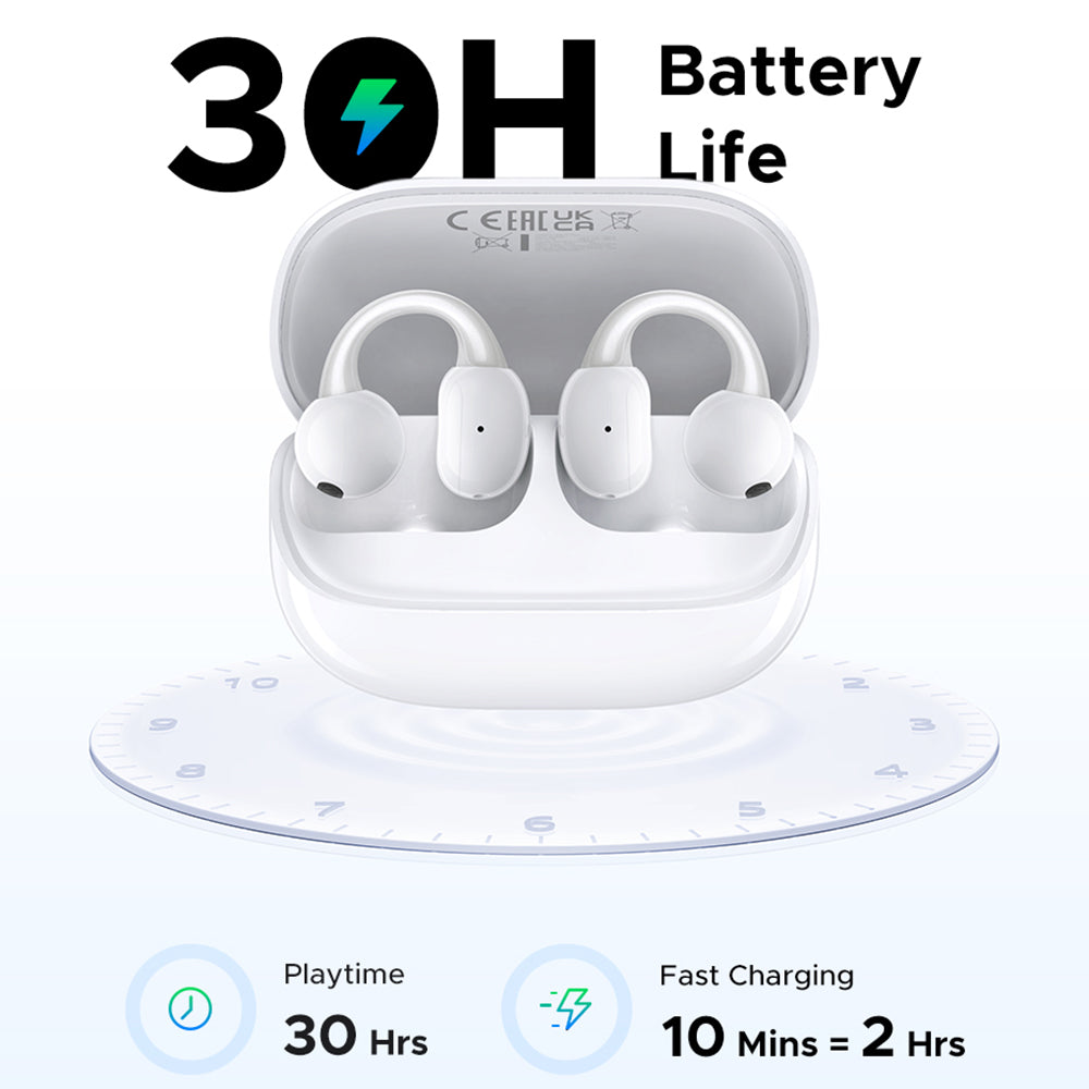 Handsfree Bluetooth UGREEN S6 ClipBuds Magic WS208, TWS, Бял