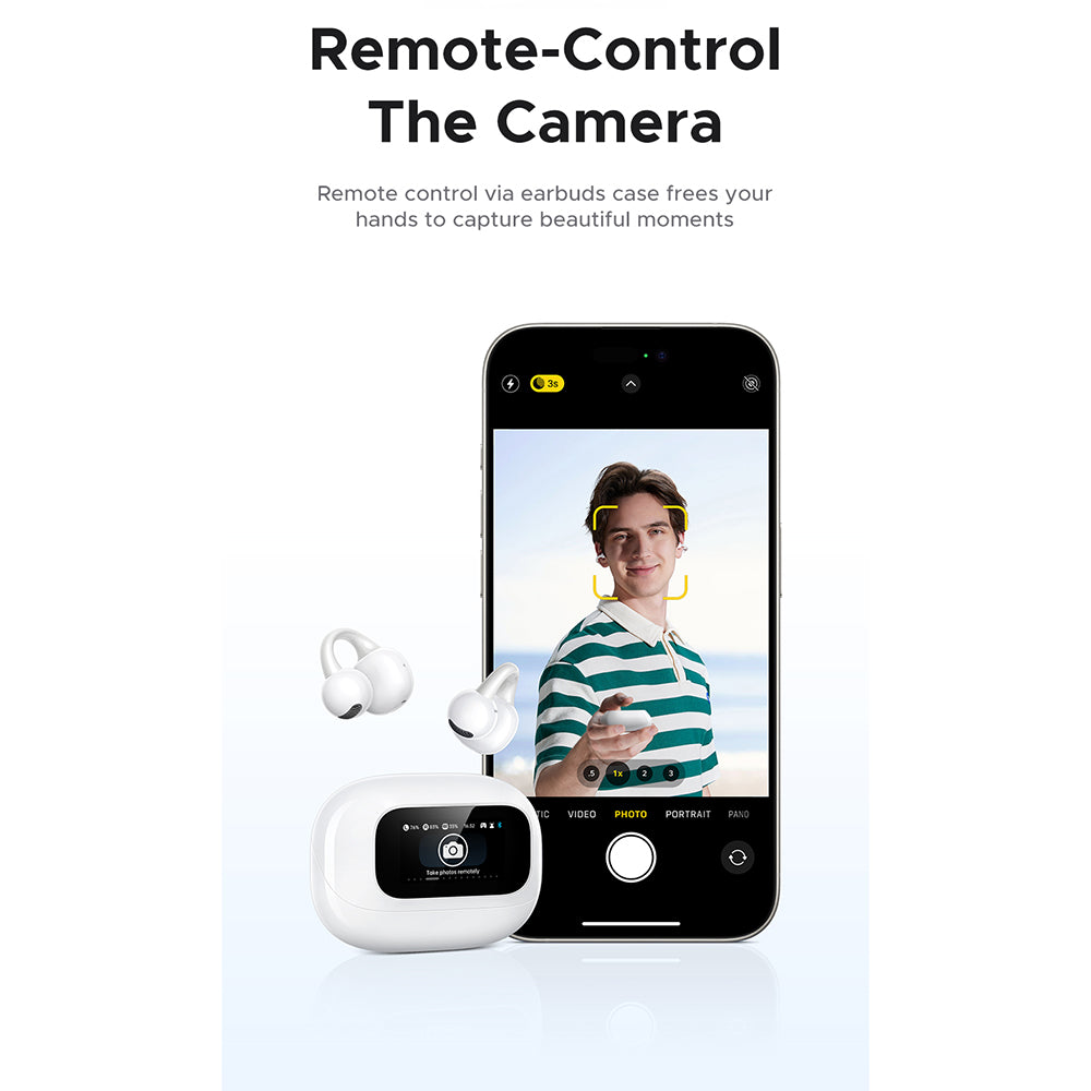 Handsfree Bluetooth UGREEN S6 ClipBuds Magic WS208, TWS, Бял