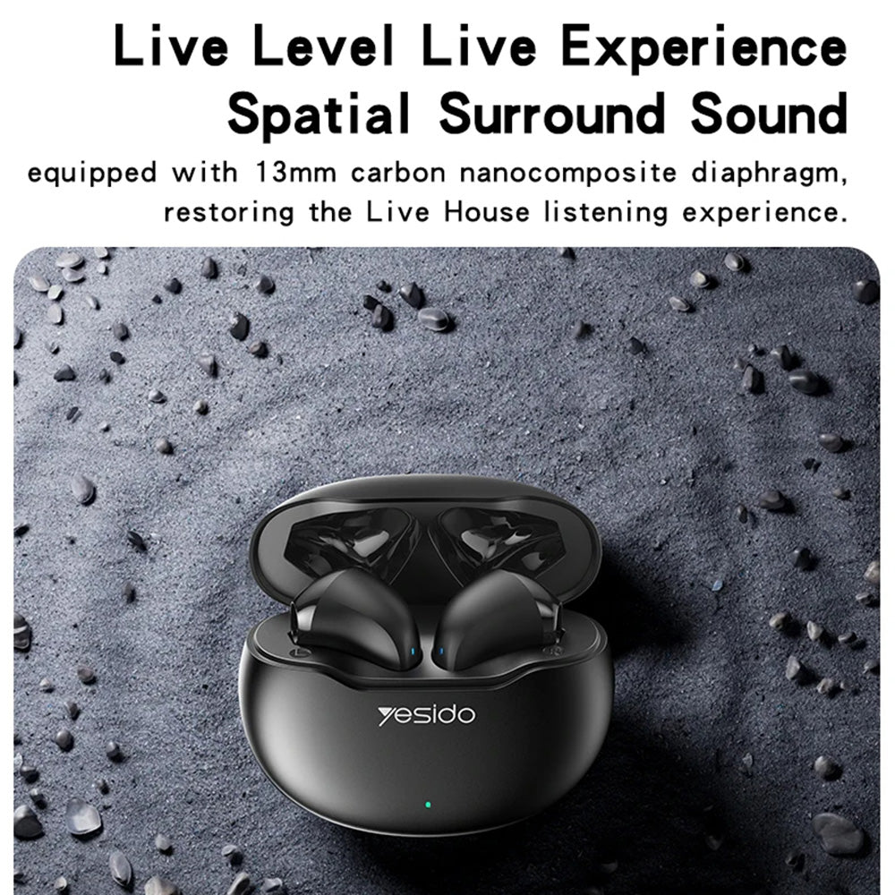 Handsfree Bluetooth Yesido TWS21, TWS, Черен