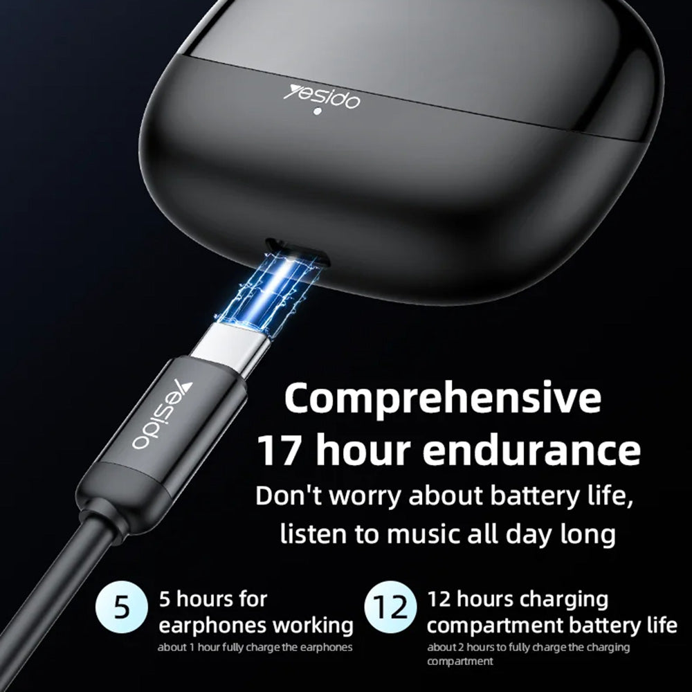 Handsfree Bluetooth Yesido TWS26, TWS, Черен