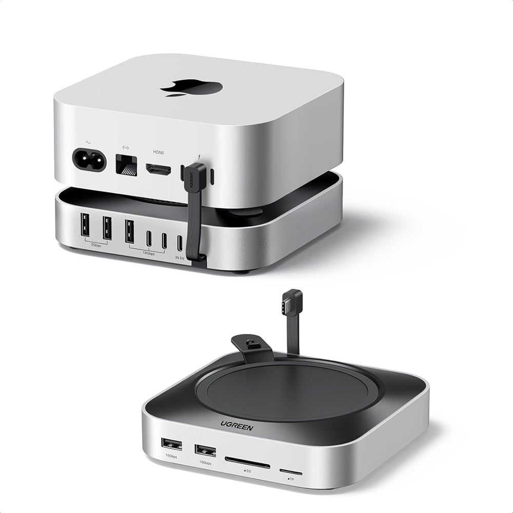 Мултифункционален хъб UGREEN CM841A (95094) за Apple Mac Mini M4 / Mini M4 Pro, 10в1, Сив