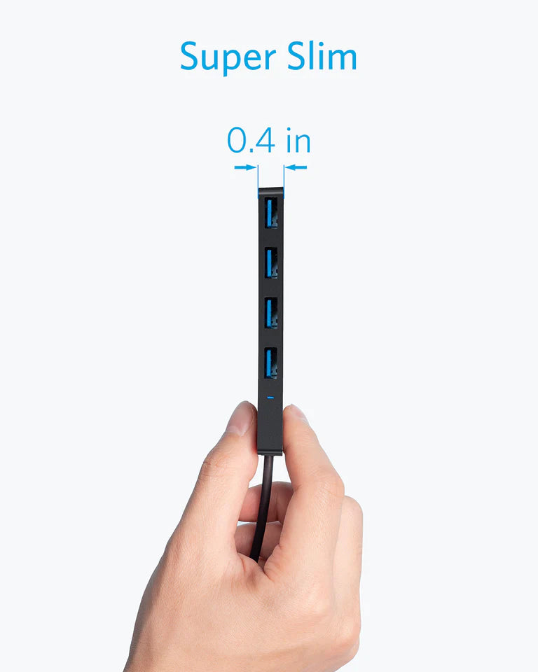Hub USB Anker, 4 x USB-A 3.0, Черен A7516016