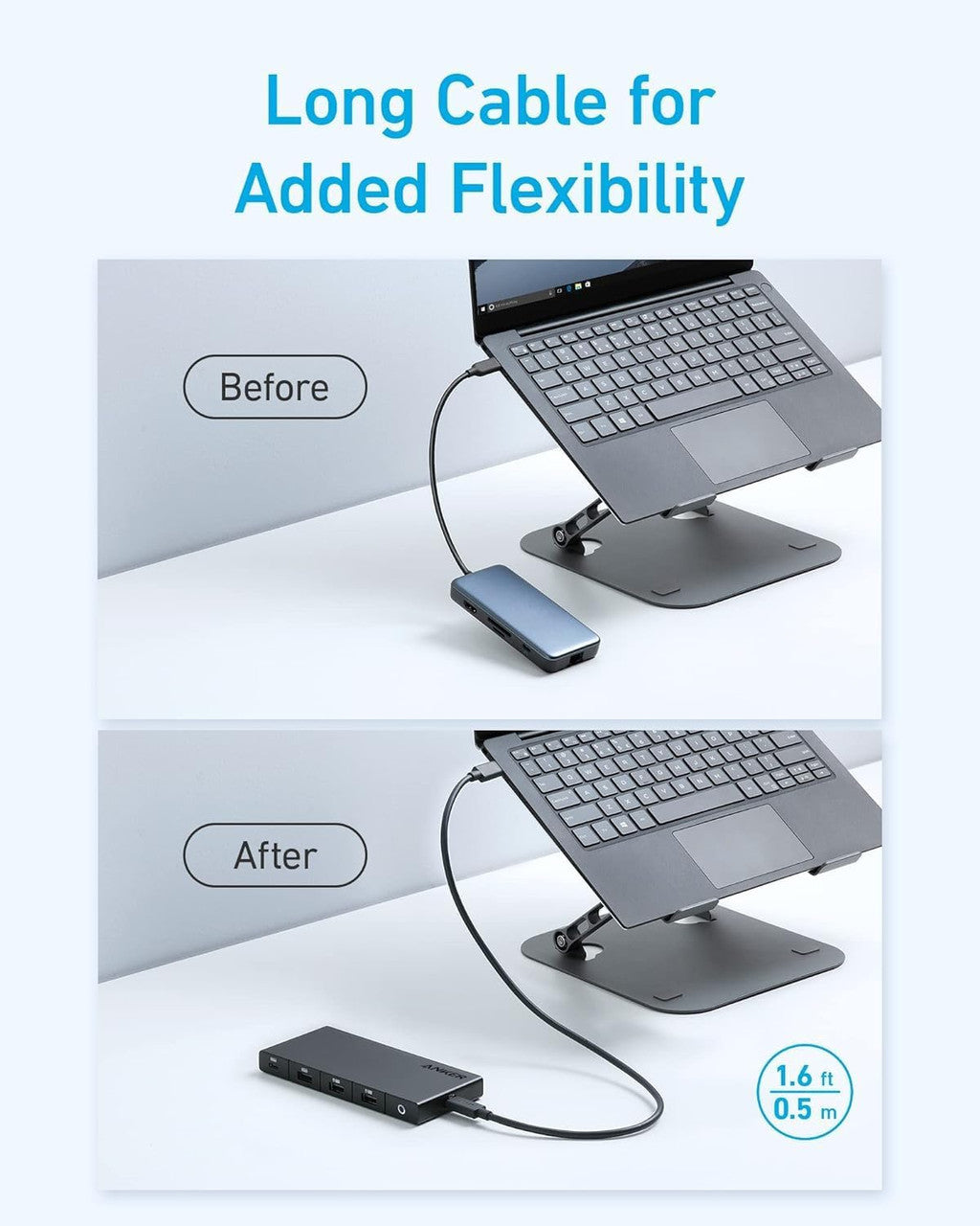 Hub USB-C Anker, 1 x USB-A 3.0 - 2 x USB-A - 3 x USB-C - 2 x HDMI - 1 x RJ45 - 1 x SD, Черен A83A2G11