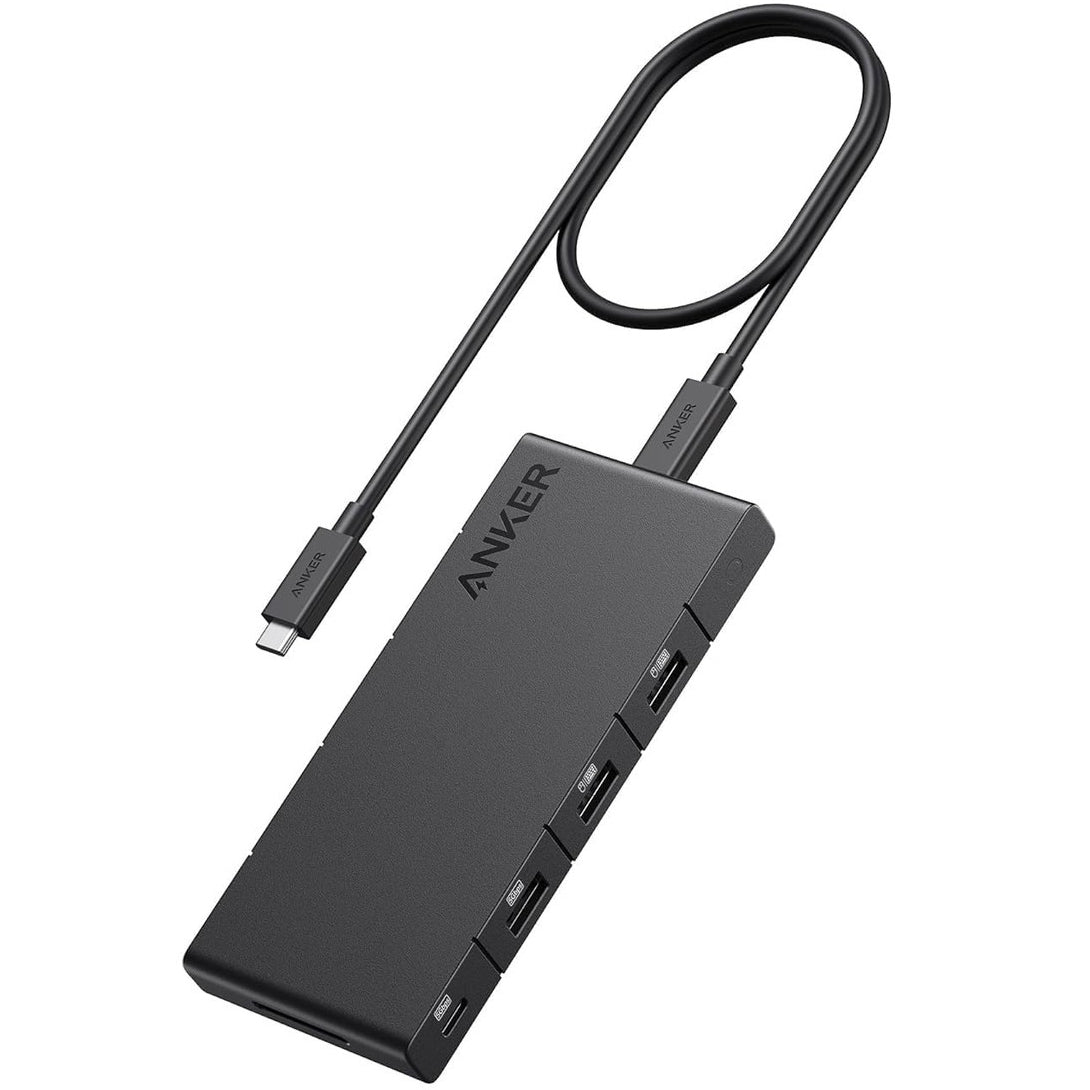 Hub USB-C Anker, 1 x USB-A 3.0 - 2 x USB-A - 3 x USB-C - 2 x HDMI - 1 x RJ45 - 1 x SD, Черен A83A2G11
