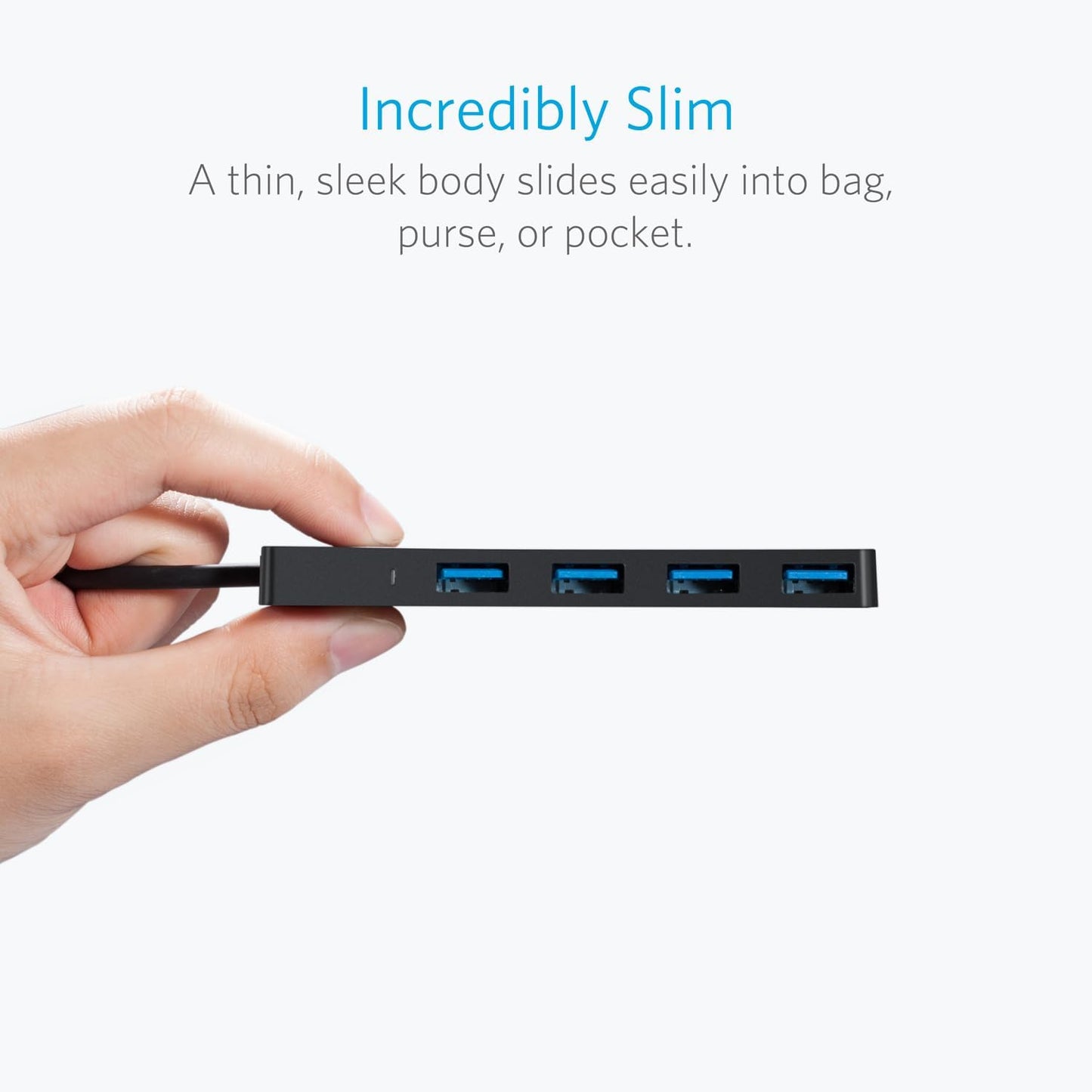 Hub USB-C Anker, 4 x USB-A 3.0, Черен A8309G11