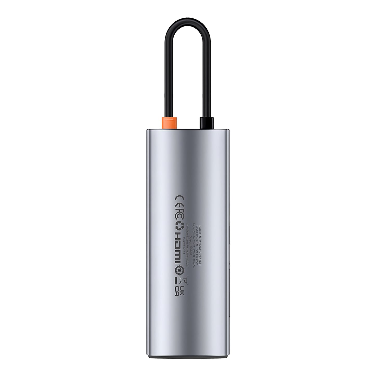 Baseus Joystar USB-C хъб, 3 x USB-A 3.0 - 1 x USB-C - 1 x HDMI - 1 x SD - 1 x microSD, сребрист B0003070881111-00