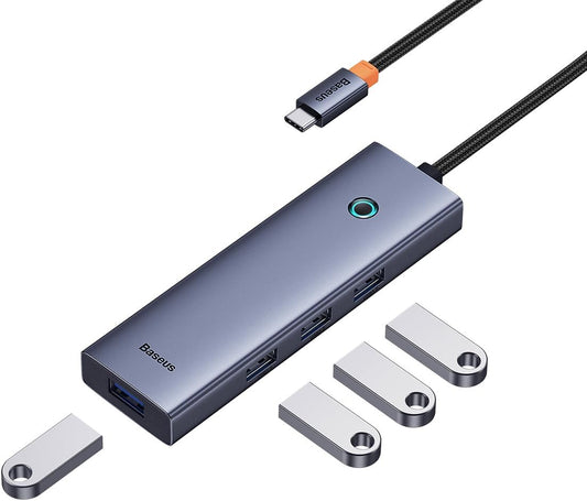 USB-C хъб Baseus UltraJoy, 4 x USB-A 3.0, Сив B0005280A813-03