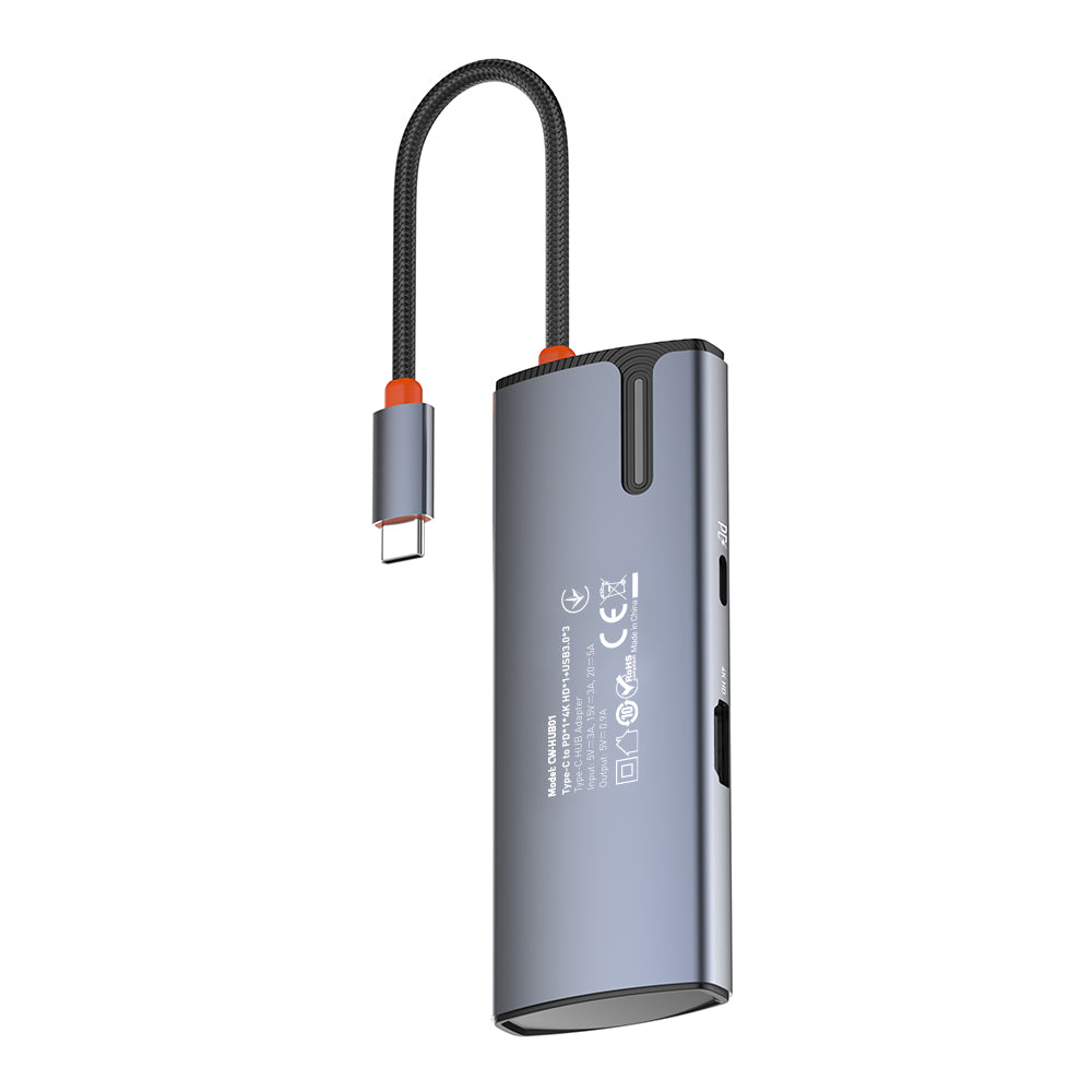 Hub USB-C ColorWay CW-HUB01, 5in1, Сребрист