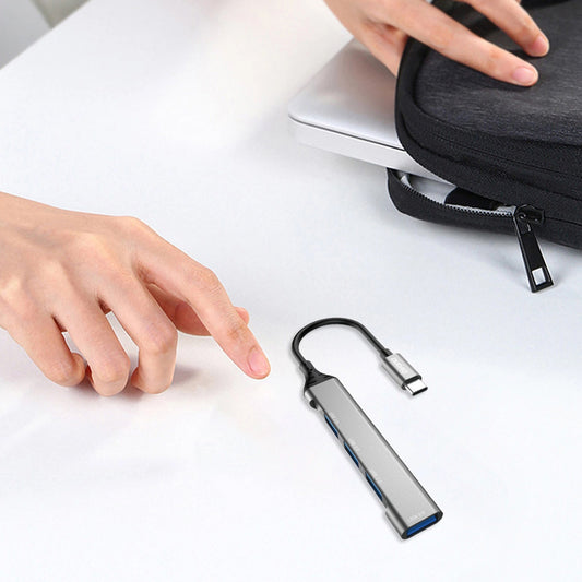 Hub USB-C Dudao A16T, 1 x USB-A 3.0 - 3 x USB-A, Черен