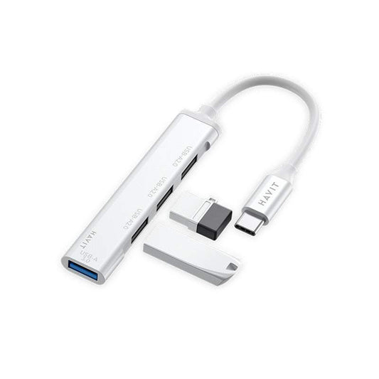 USB-C хъб HAVIT HB41, 4в1, Сребрист