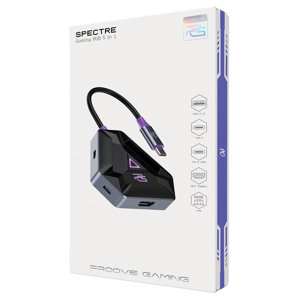 Hub USB-C Proove Spectre, 5in1, Сив HBPG10221205