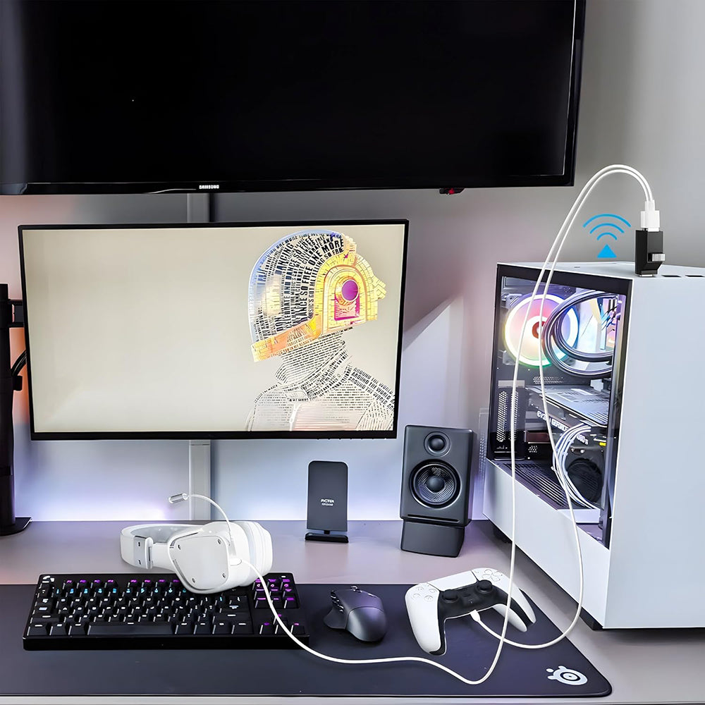 USB-C хъб Techsuit H10 EchoLink, 3в1, Черен