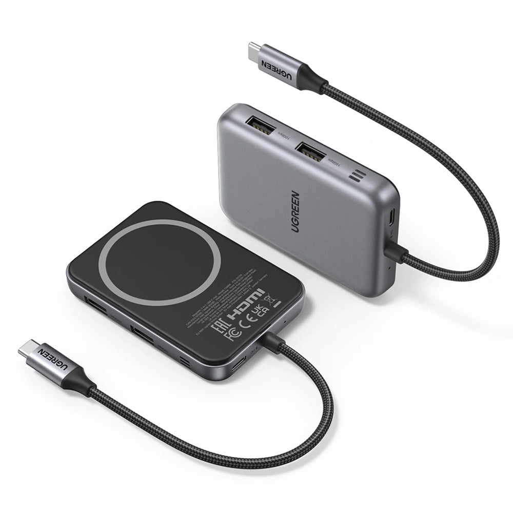 Hub USB-C UGREEN CM896 (65759), 7в1, Сив