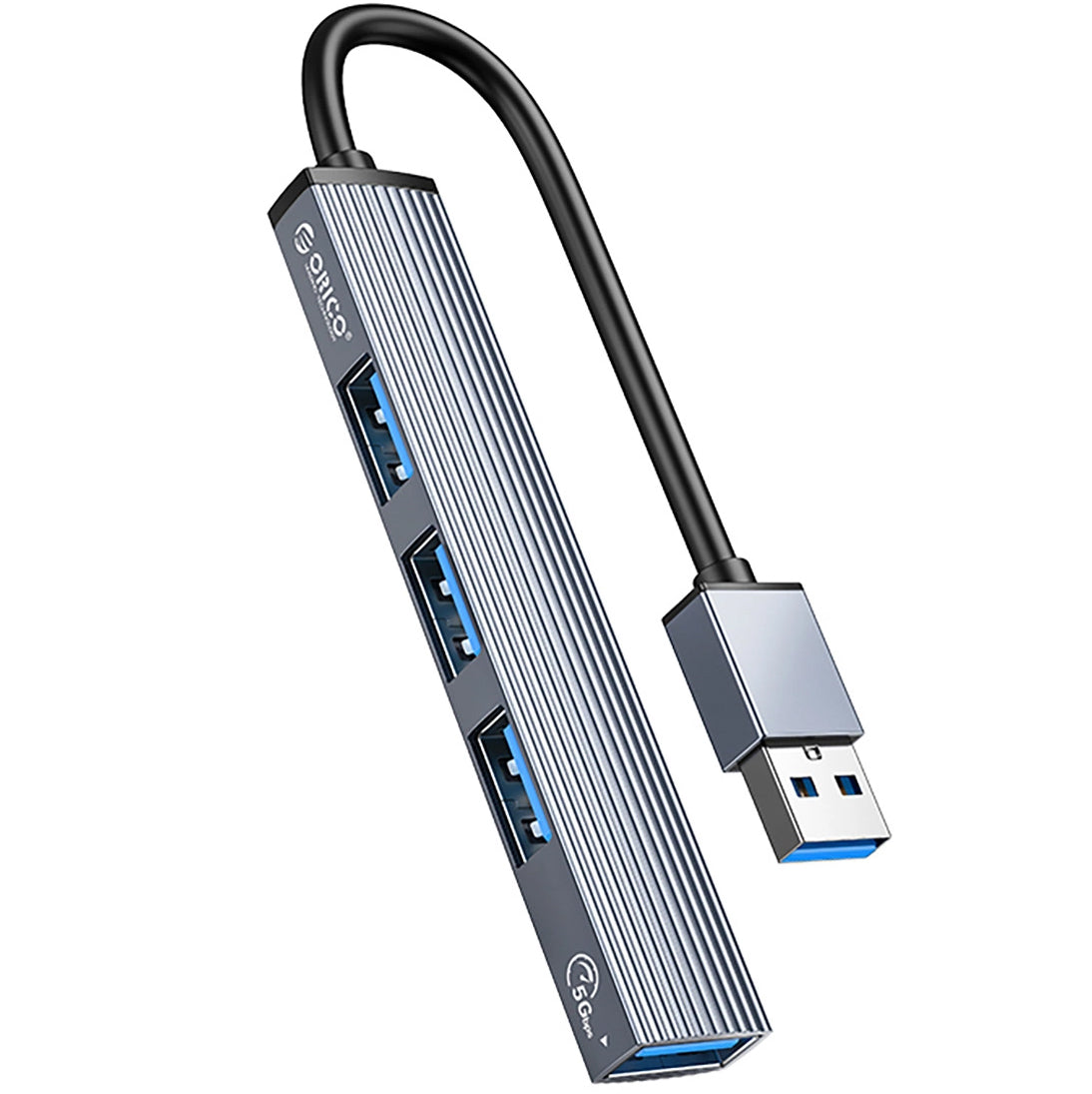 USB хъб Orico AH-A13, 1 x USB-A 3.0 - 3 x USB-A, Сив