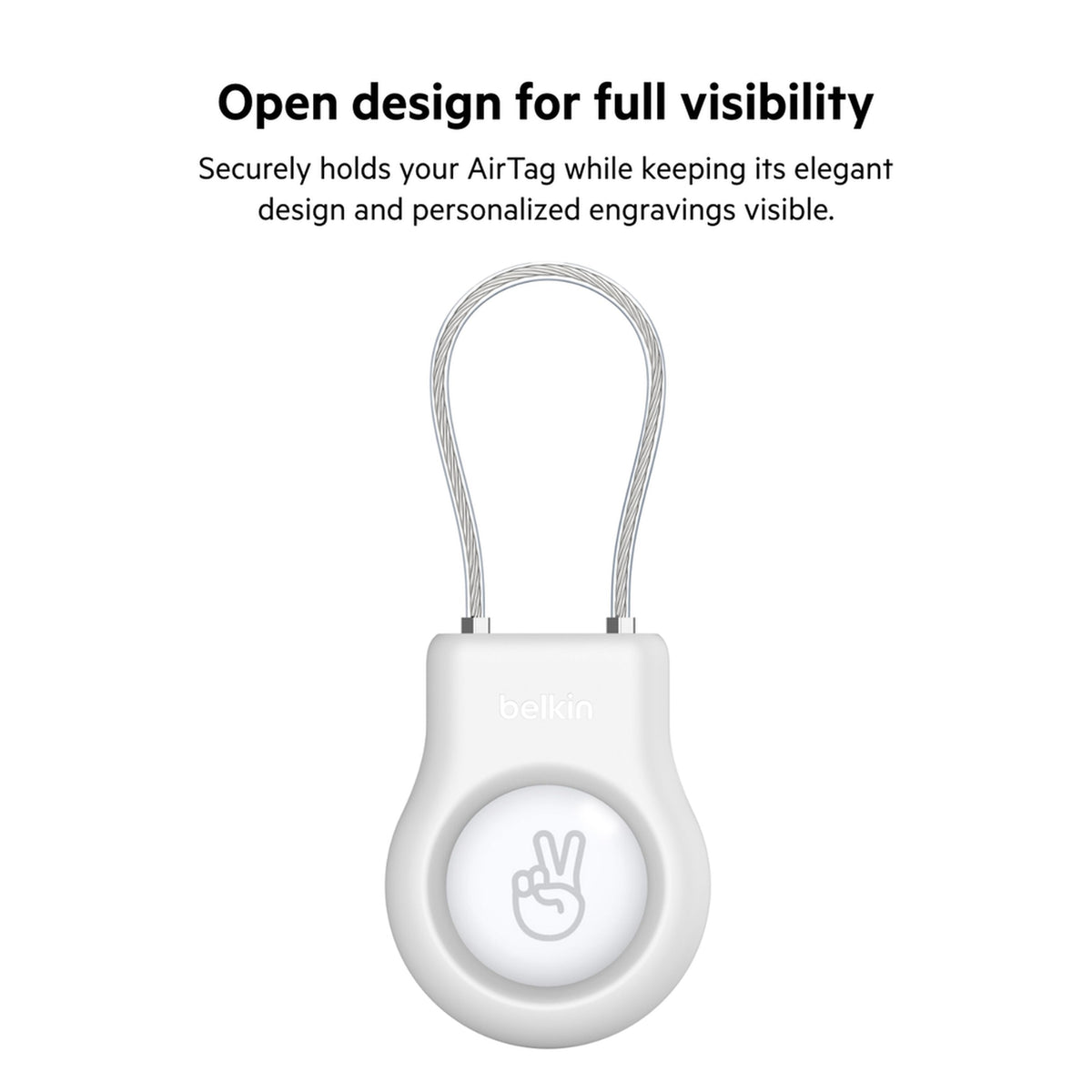 Калъф Belkin Wire Cable за Apple AirTag, бял MSC009btWH