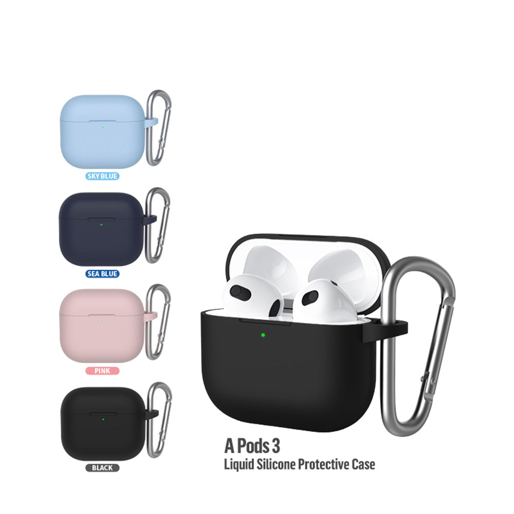 Калъф Blueo Liquid за Apple AirPods 3, Тъмносин