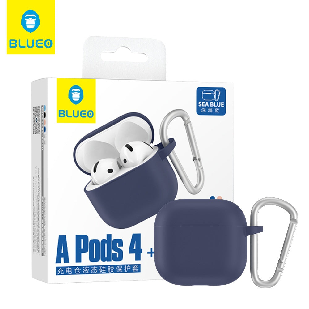 Калъф Blueo Liquid за Apple AirPods 4, Тъмносин