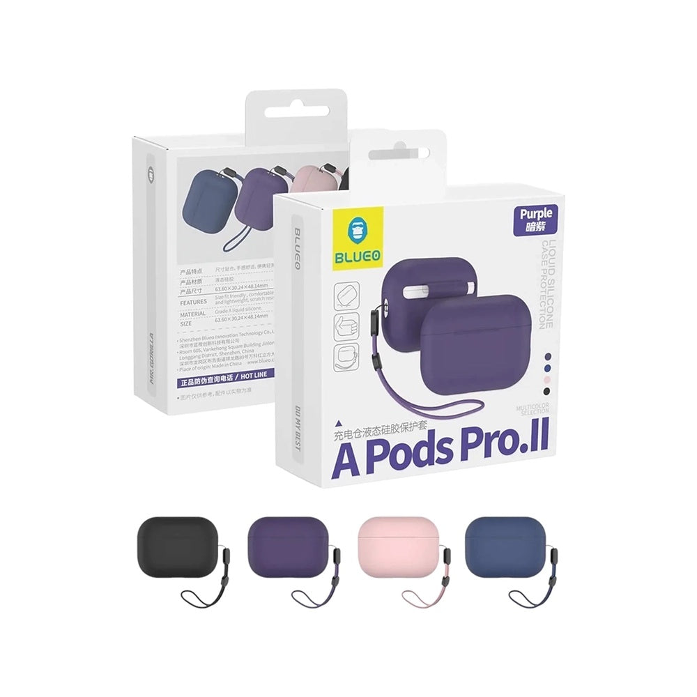 Калъф Blueo Liquid за Apple AirPods Pro 2, лилав