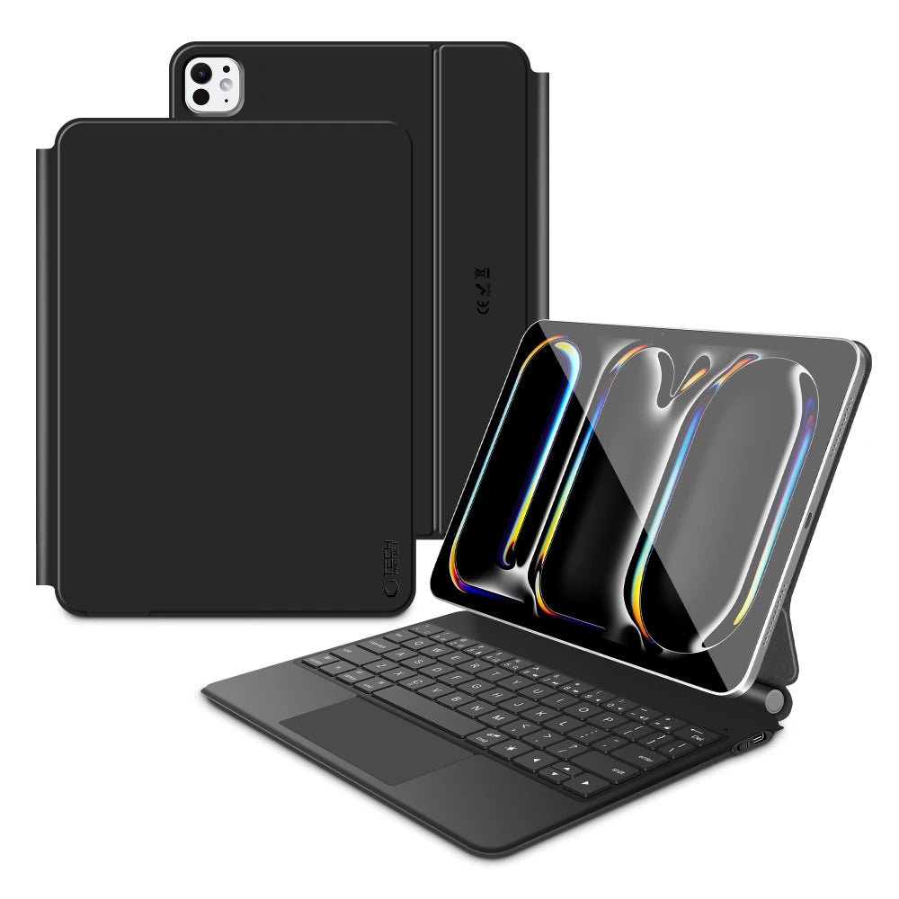 Калъф с клавиатура за Apple iPad Pro 11 (2025) / (2024), Tech-Protect, SmartCase Magnetic, Черен