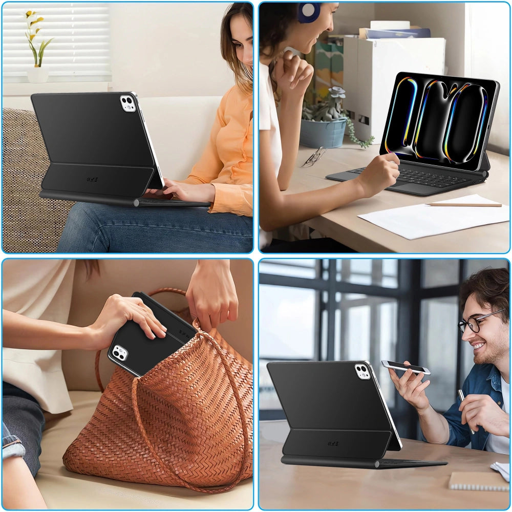 Калъф с клавиатура за Apple iPad Pro 13 (2025) / (2024), Tech-Protect, SmartCase Magnetic, Черен