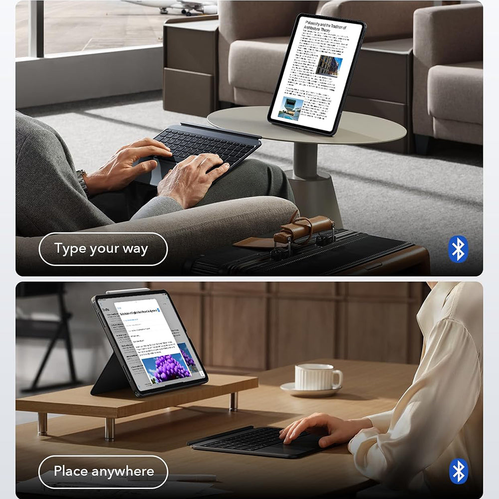 Калъф с клавиатура за Apple iPad Air 11 (2025) / Air 11 (2024) / Air (2022) / Air (2020), ESR, Shift, Сив