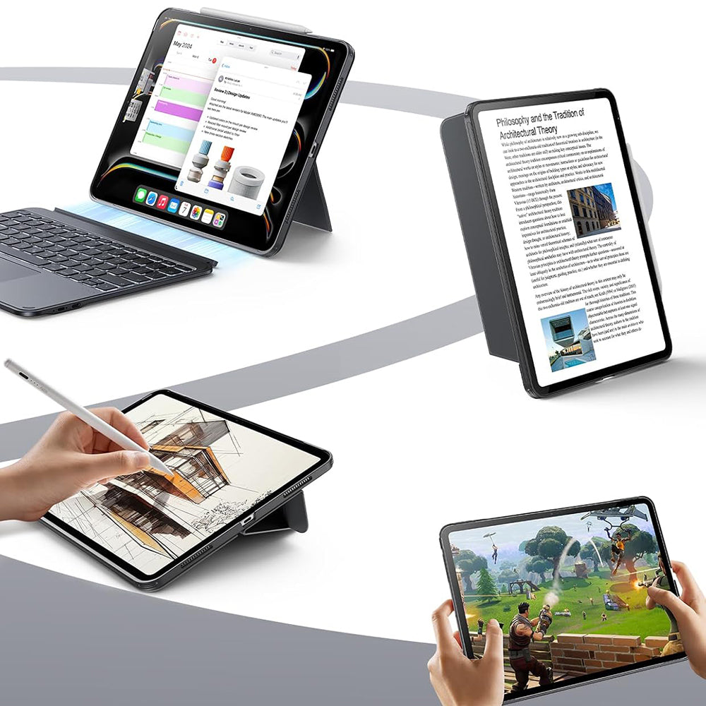 Калъф с клавиатура за Apple iPad Air 11 (2025) / Air 11 (2024) / Air (2022) / Air (2020), ESR, Shift, Сив