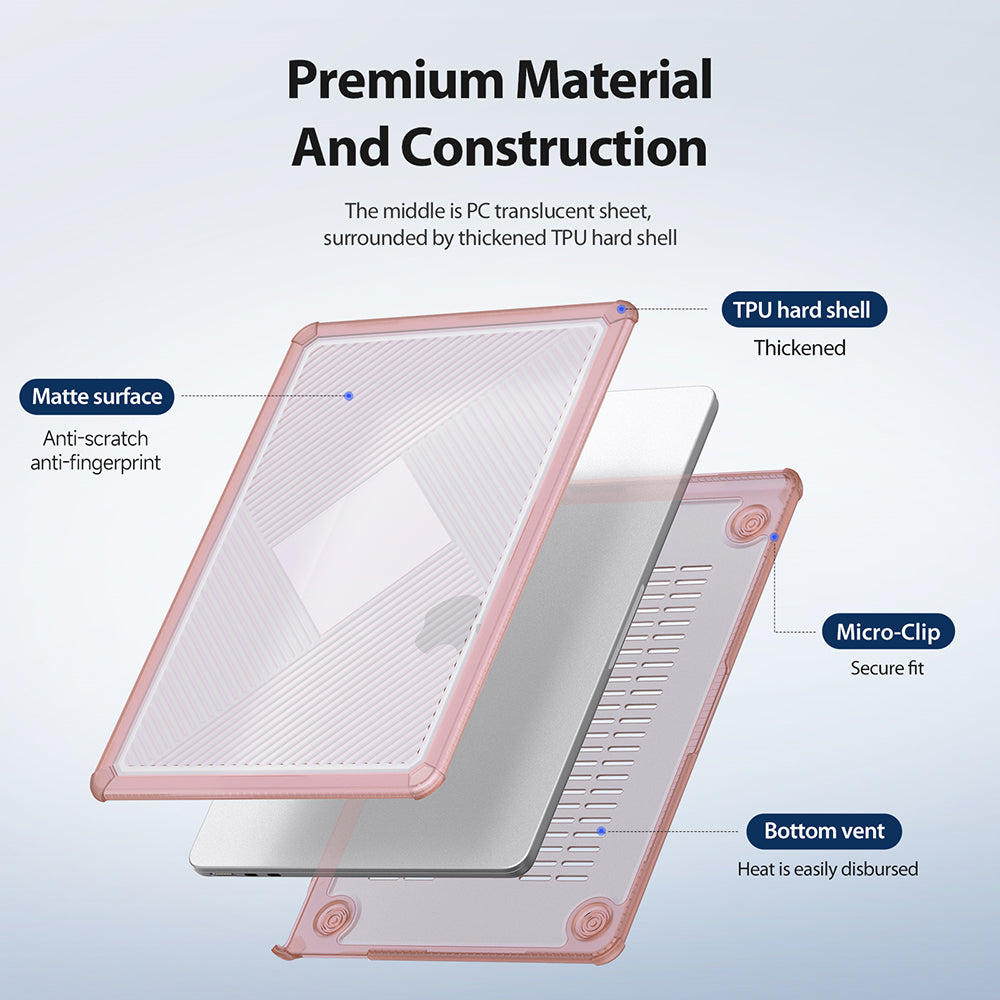 Калъф DUX DUCIS LCGH за Apple MacBook Pro 14 инча (2023) / (2021), Розов