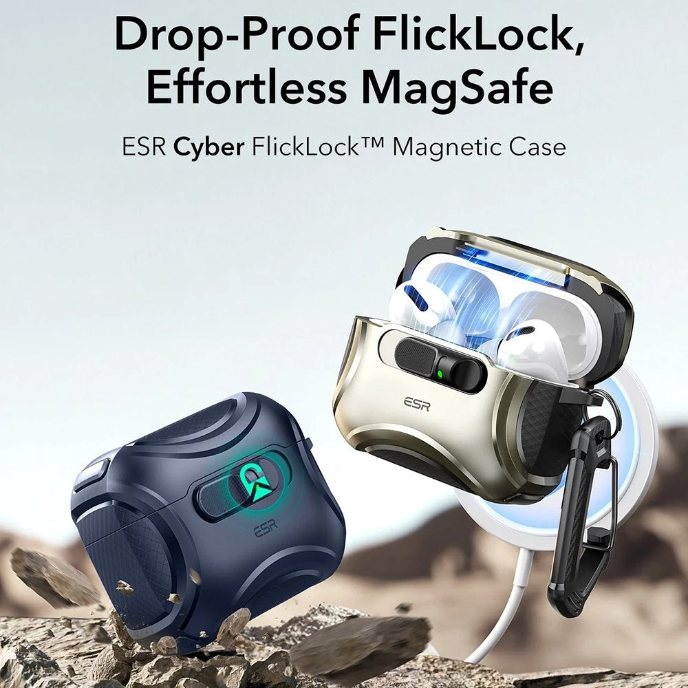 Калъф ESR Cyber FlickLock за Apple AirPods Pro 3, Син