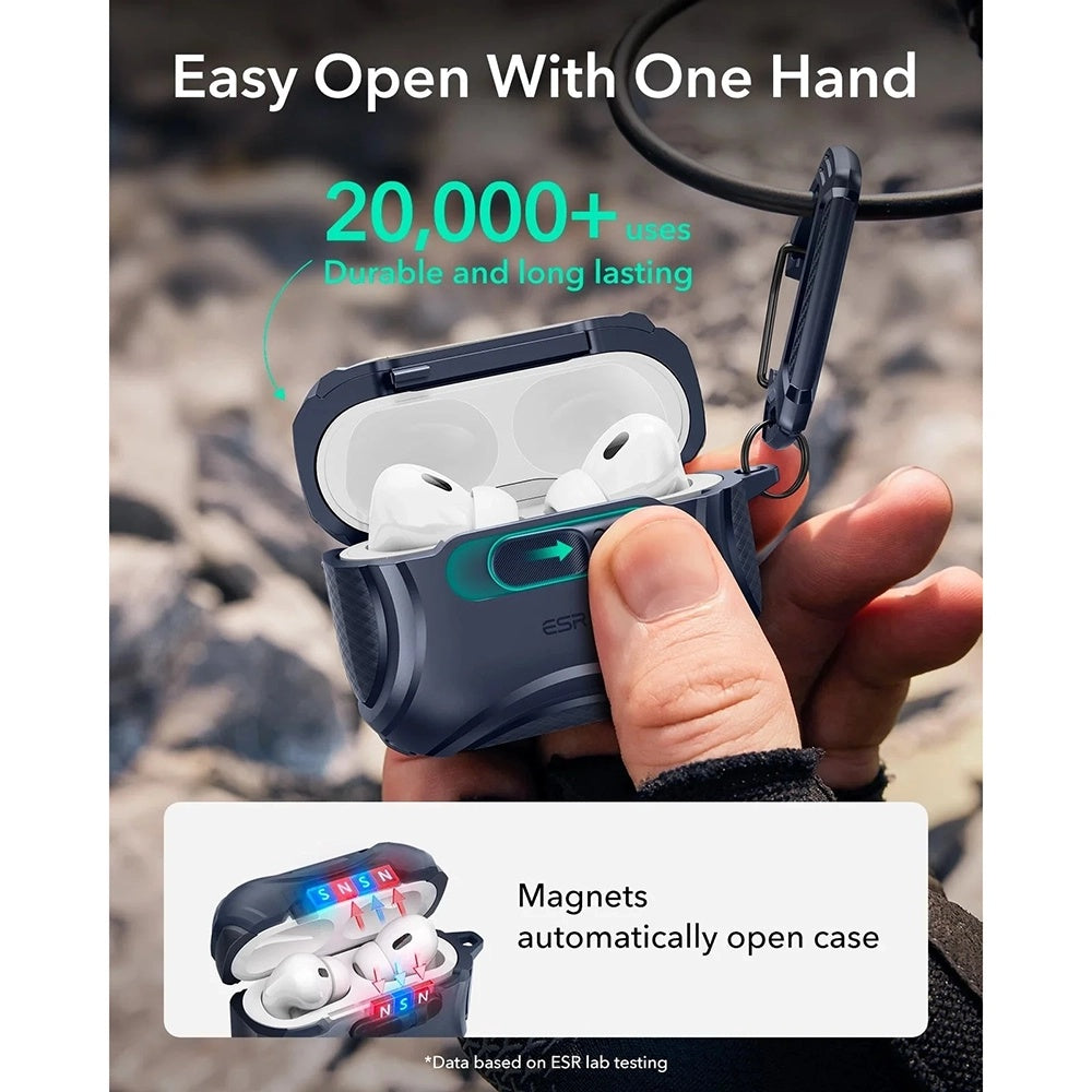 Калъф ESR Cyber FlickLock за Apple AirPods Pro 3, Син