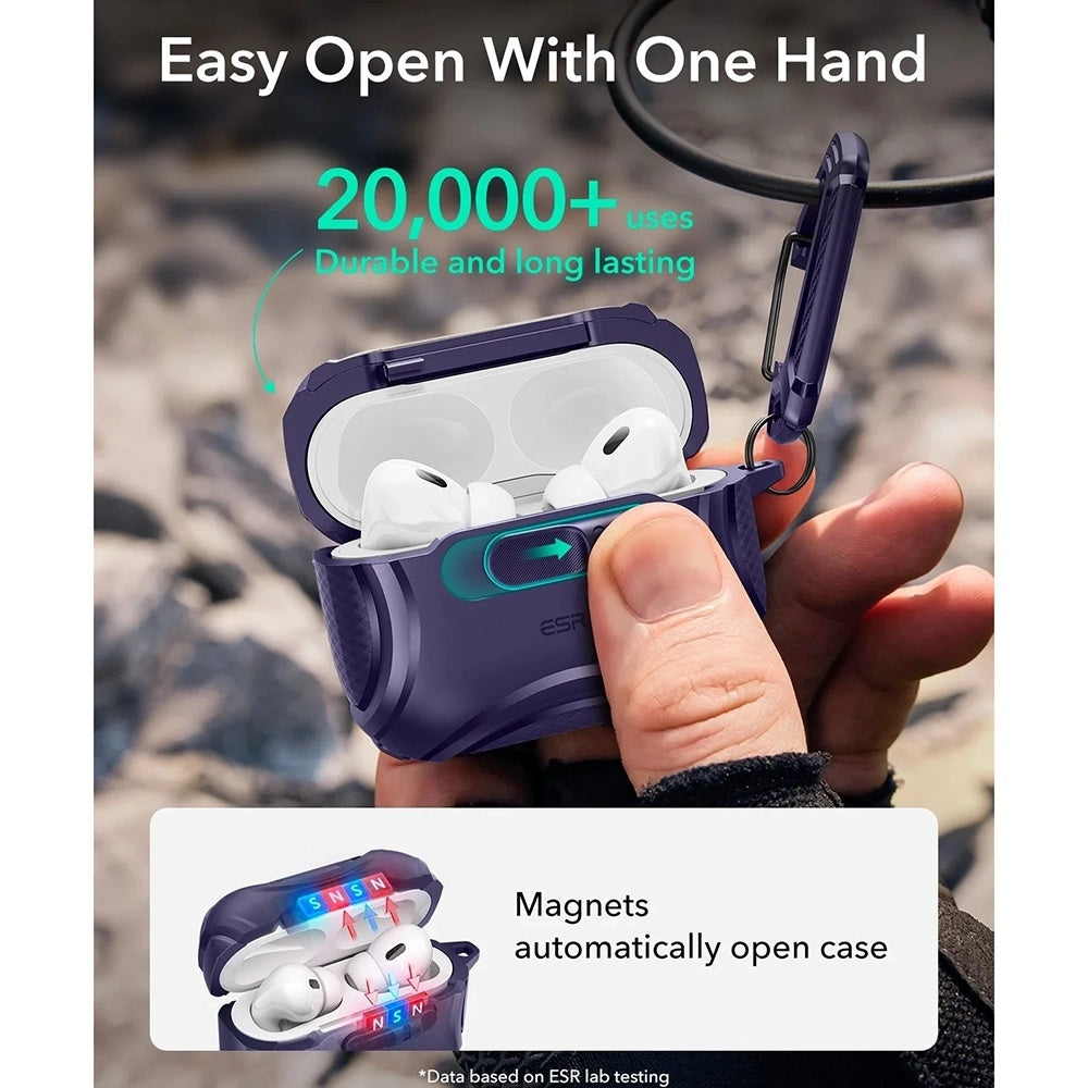 Калъф ESR Cyber FlickLock за Apple AirPods Pro 3, Лилав