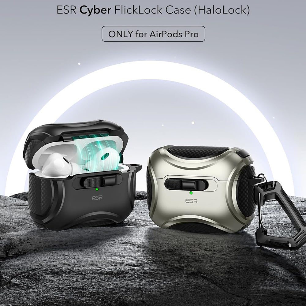 Калъф ESR Cyber за Apple AirPods Pro Series, Черен
