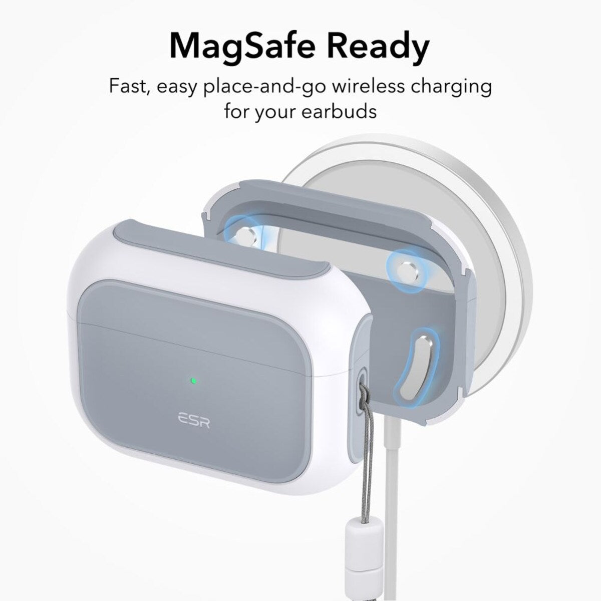 Калъф ESR Orbit Hybrid за Apple Airpods Pro 3, Бял