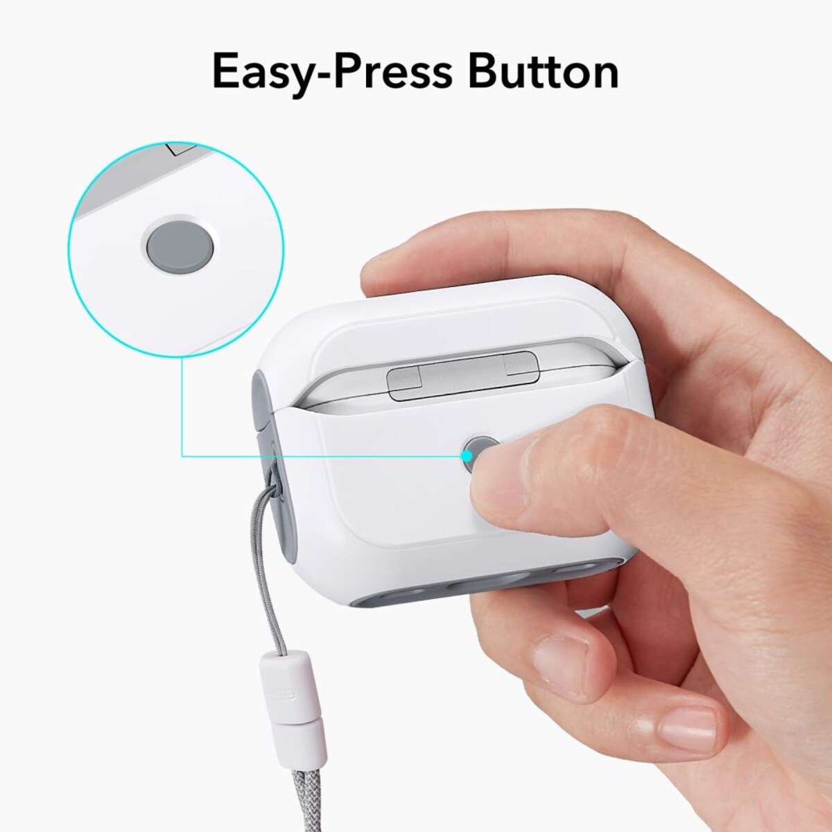Калъф ESR Orbit Hybrid за Apple Airpods Pro 3, Бял