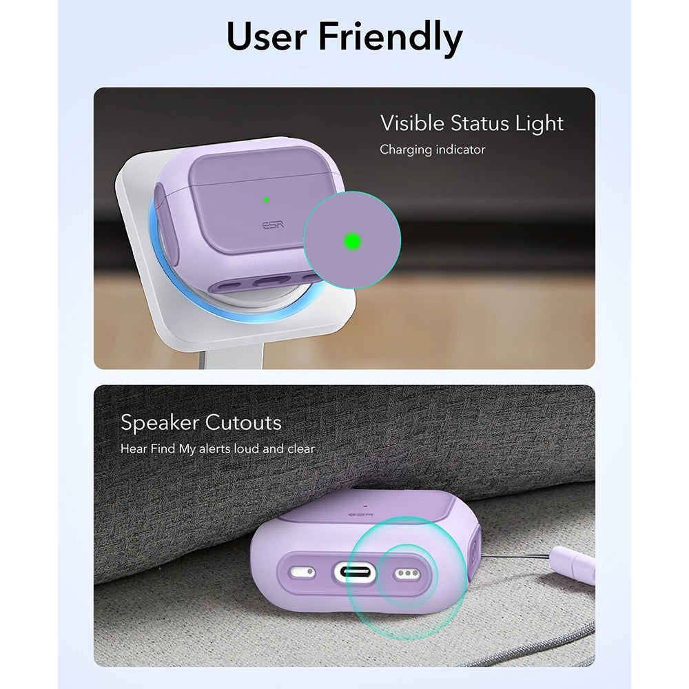 Калъф ESR Orbit Hybrid за Apple AirPods Pro 3, Лилав
