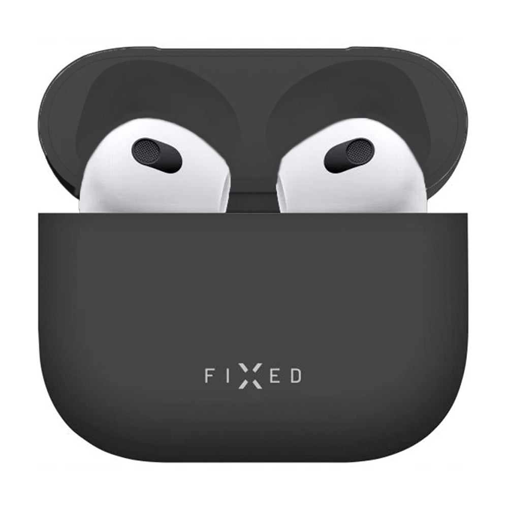 Калъф Fixed Silky за Apple AirPods 4, Черен