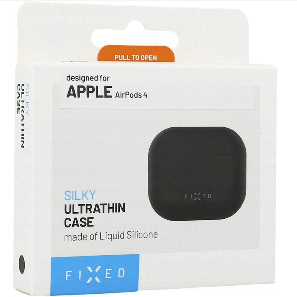 Калъф Fixed Silky за Apple AirPods 4, Черен