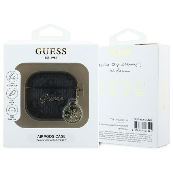 Калъф Guess 4G Charm за Apple AirPods 4, Кафяв