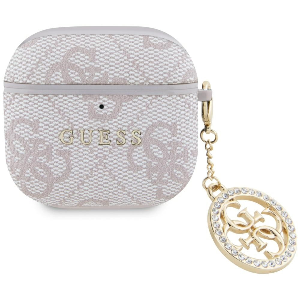 Калъф Guess 4G Strass Charm за Apple AirPods 4, Розов
