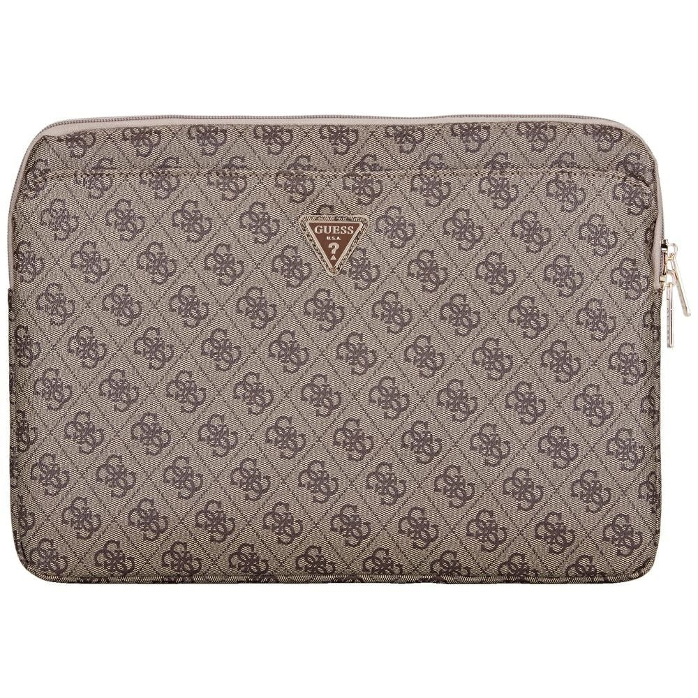 Калъф Guess 4G Triangle Logo за лаптоп 14 инча, кафяв
