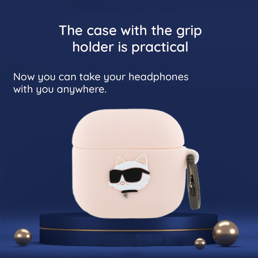 Калъф Karl Lagerfeld 3D Choupette's Head за Apple AirPods 4, Черен
