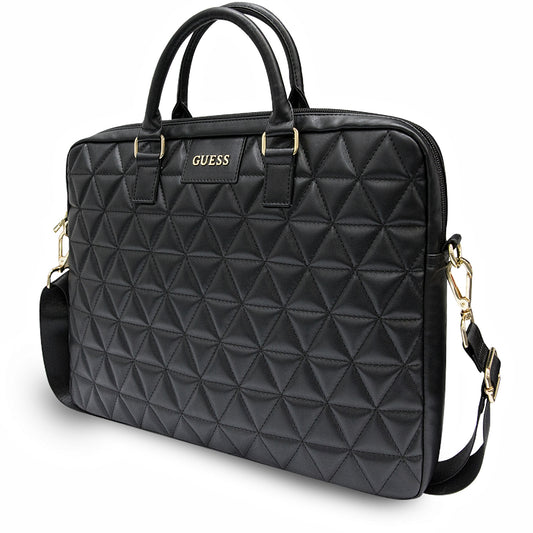 Чанта Guess Quilted за лаптоп 15 инча, черна