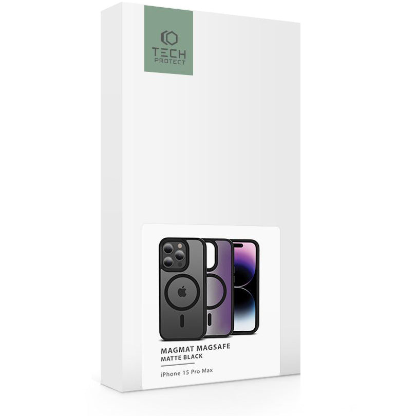 Калъф MagSafe за Apple iPhone 15 Pro Max, Tech-Protect, Magmat, черен
