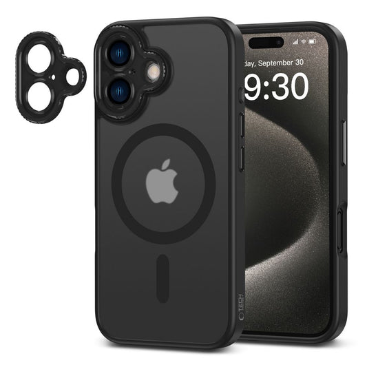 Калъф MagSafe за Apple iPhone 16, Tech-Protect, Magcam, черен