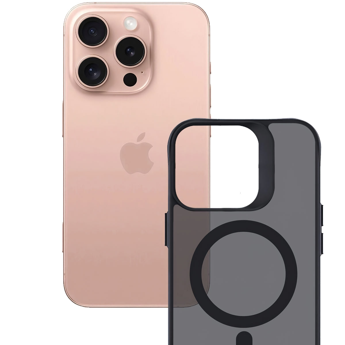 MagSafe калъф за Apple iPhone 16 Pro, 3MK, Smoke MagCase, черен