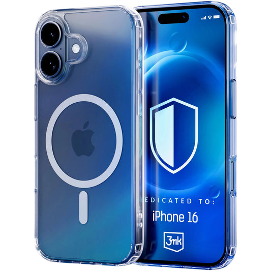 MagSafe калъф за Apple iPhone 16 Plus, 3MK, MagCase, MagCase, Прозрачен