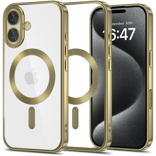 Калъф MagSafe за Apple iPhone 16, Tech-Protect, Magflex Satin, златист