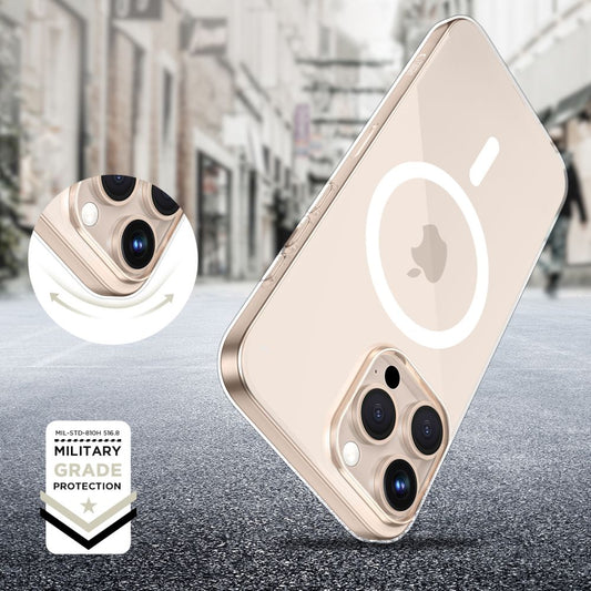MagSafe калъф за Apple iPhone 16 Pro, Tech-Protect, Flexair+, прозрачен